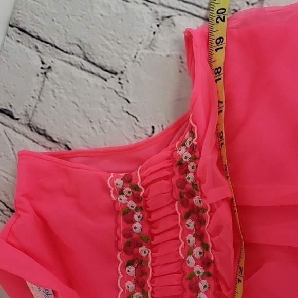 Vintage 60s/70s Vanity Fair Neon Day Glow Pink Negligee Sexy EUC - Picture 8 of 10